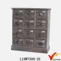 En bois massif en bois massif Shabby Chic Furniture Multi-Drawer